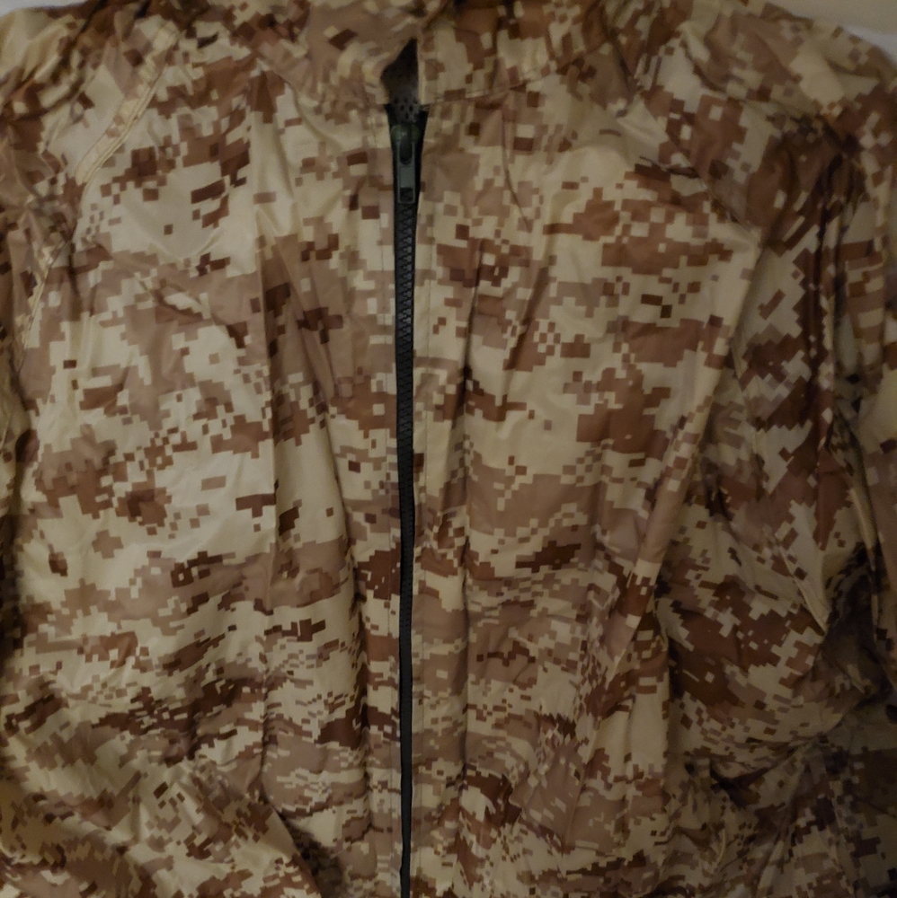 COPY - Mens Plastic military digital camo rain jacket new